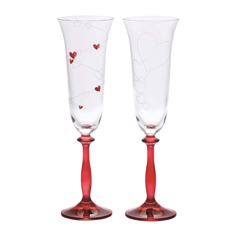 エルベクリスタル リーフ ペアシャンパングラス 40796/377/220/2P