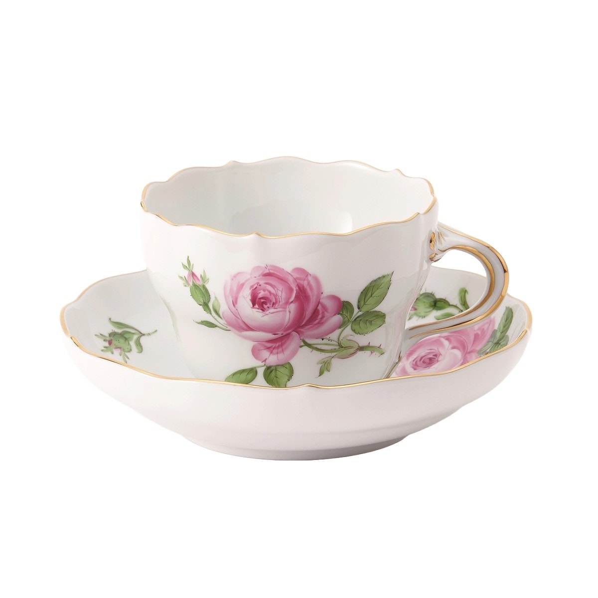 マイセン マイセンのバラ（ピンク） ティー/コーヒー兼用カップ