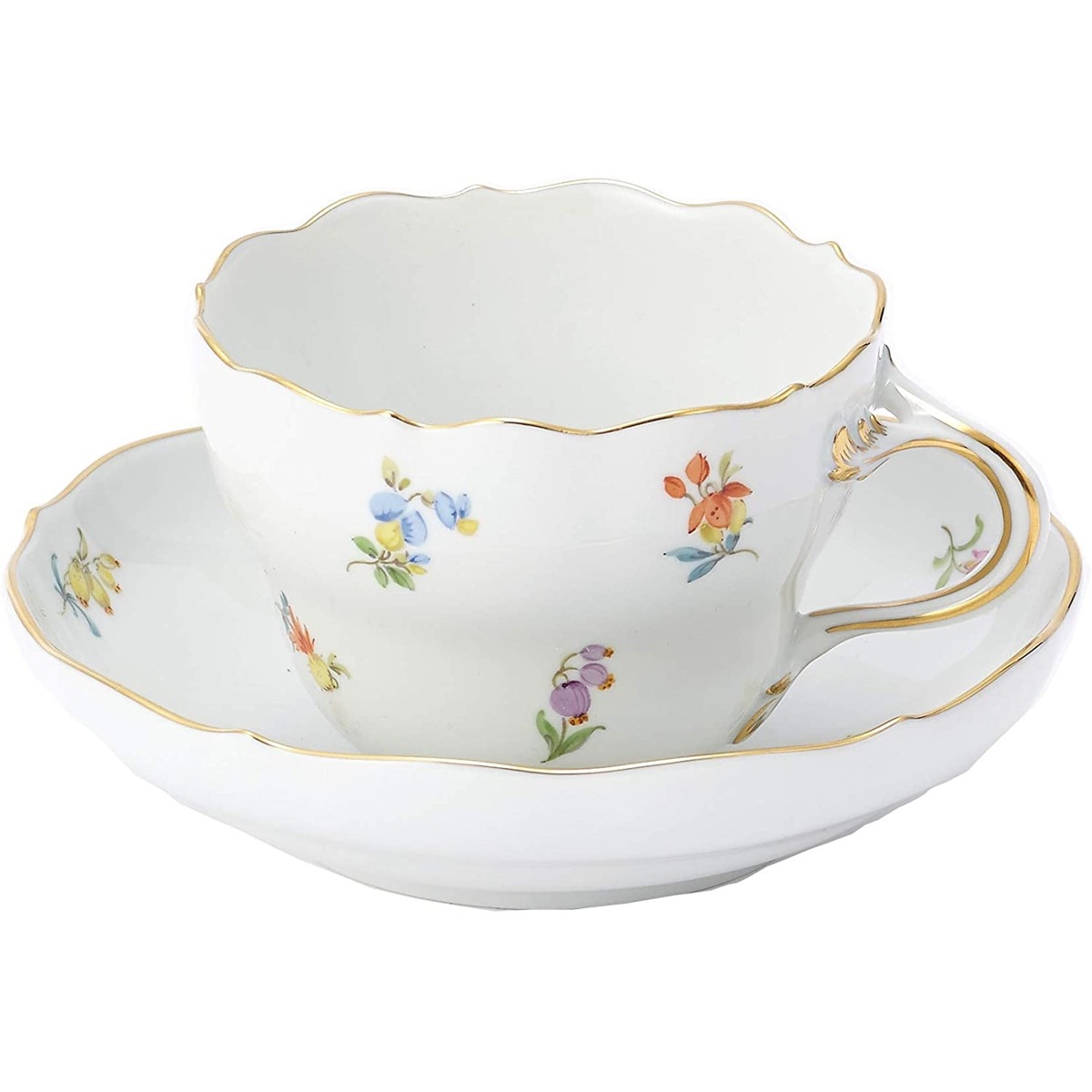 マイセン 散らし小花 ティー/コーヒー兼用カップ＆ソーサー 010110