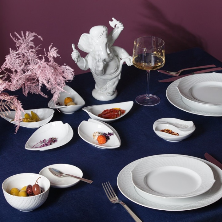 マイセン 波の戯れ エスニック ペアリーフディッシュ 000000/29282/2P