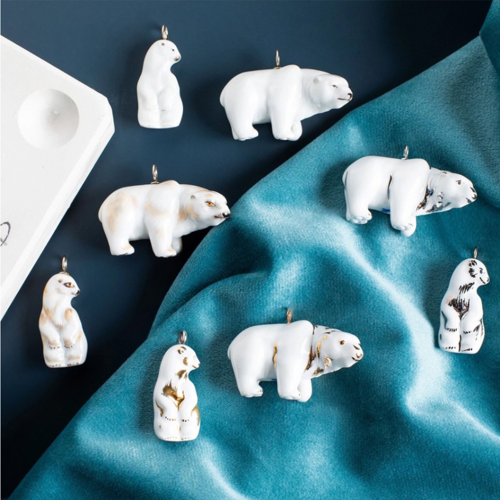 マイセン ペンダント「ネイチャーライト」 シロクマ（ハーフ