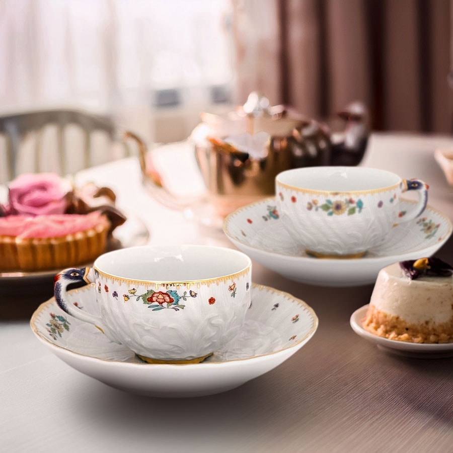 マイセン スワンサーヴィス ティーカップ＆ソーサー 397152/05584