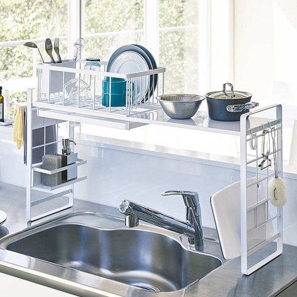 シンク上伸縮システムラック tower タワー 山崎実業 ラック シンク