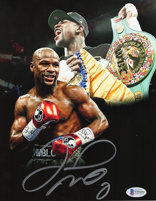フロイド・メイウェザー・ジュニア直筆サイン入り写真□ボクシング五