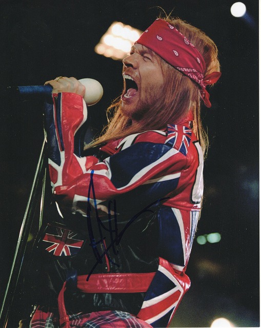 アクセル・ローズ直筆サイン入り写真□GUNS N' ROSES /ガンズ・アンド