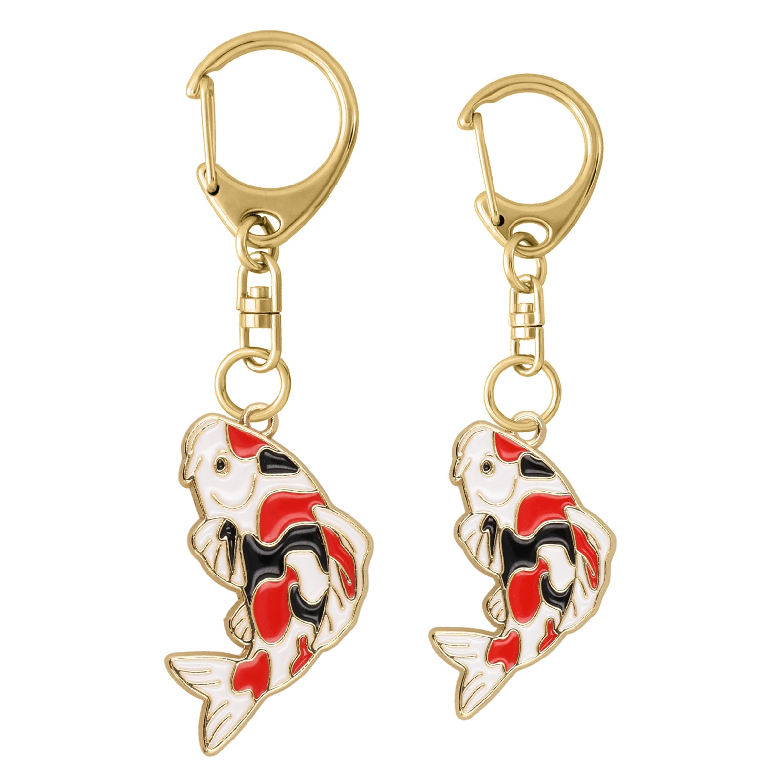 日本のお土産 観光 ダイキャスト錦鯉（小）キーホルダー 555S付き