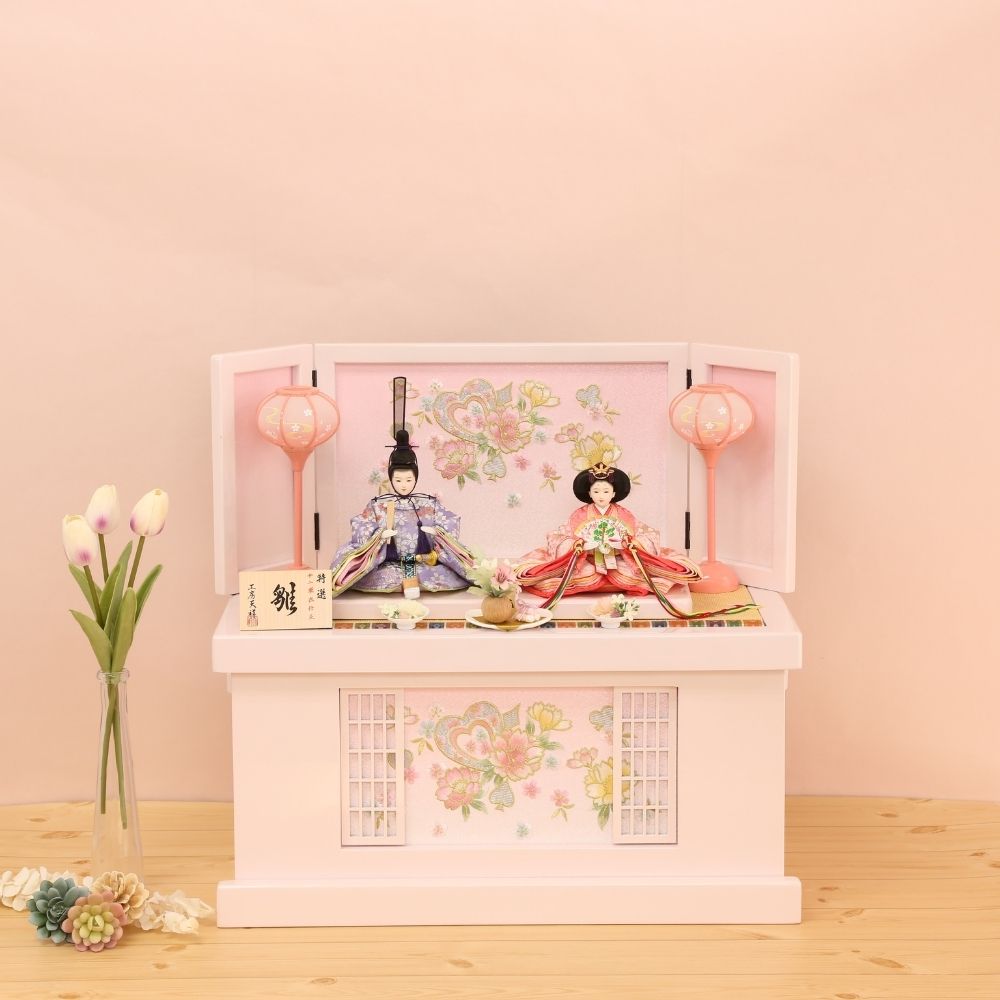 雛人形 ひな人形 収納飾り 親王飾り はるる 横幅55cm 小芥子親王