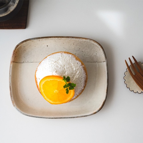 古谷製陶所（古谷浩一）パン皿／小・大2サイズ【信楽焼 角皿 取り皿