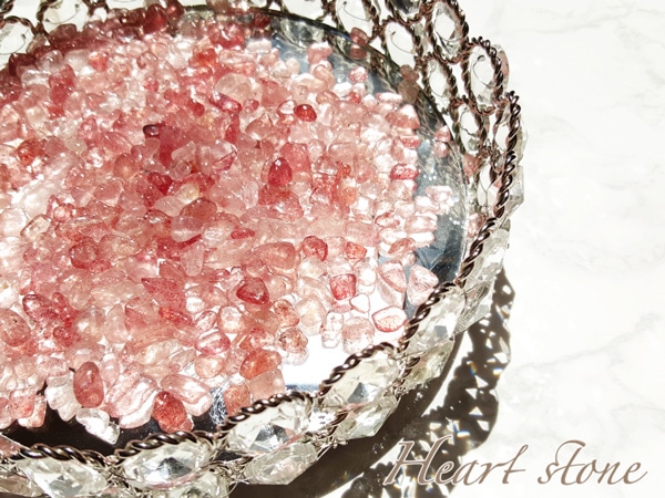 プル艶プレミアム＊ストロベリークォーツ(ピンクエピドート)のさざれ石