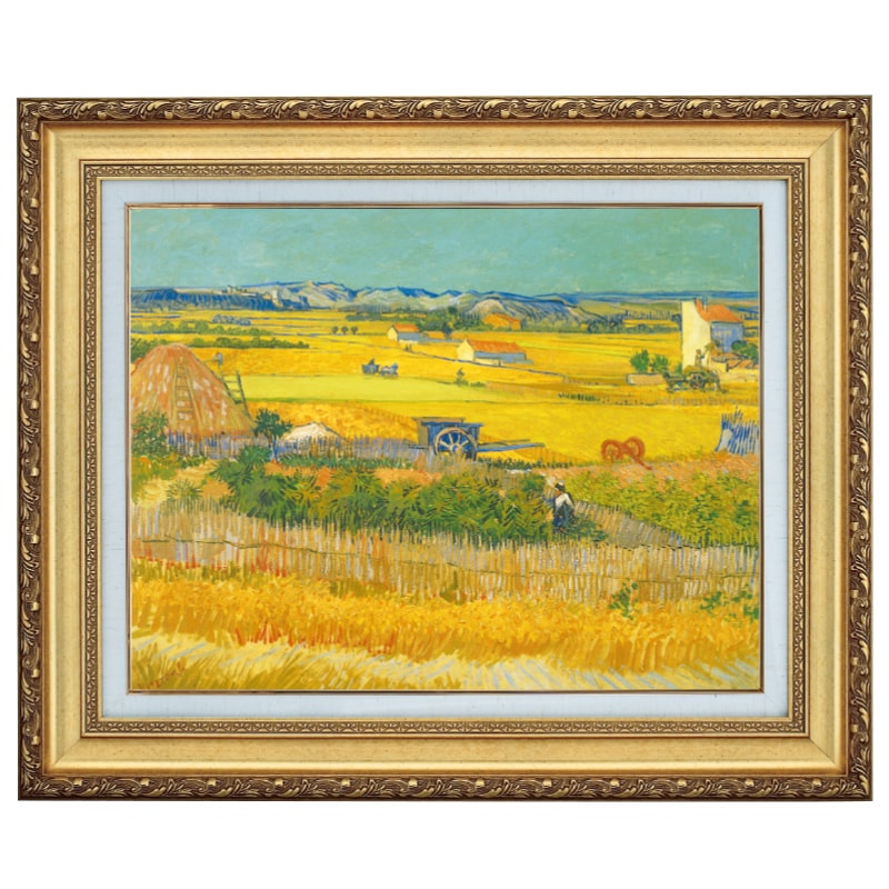 ゴッホ 「クロー平野の収穫風景」 10号 立体複製名画 【5％ポイント