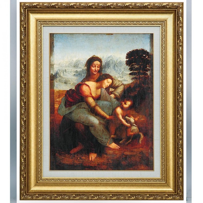 ダ・ヴィンチ 聖アンナと聖母子 6号 立体複製名画 : アートの友社