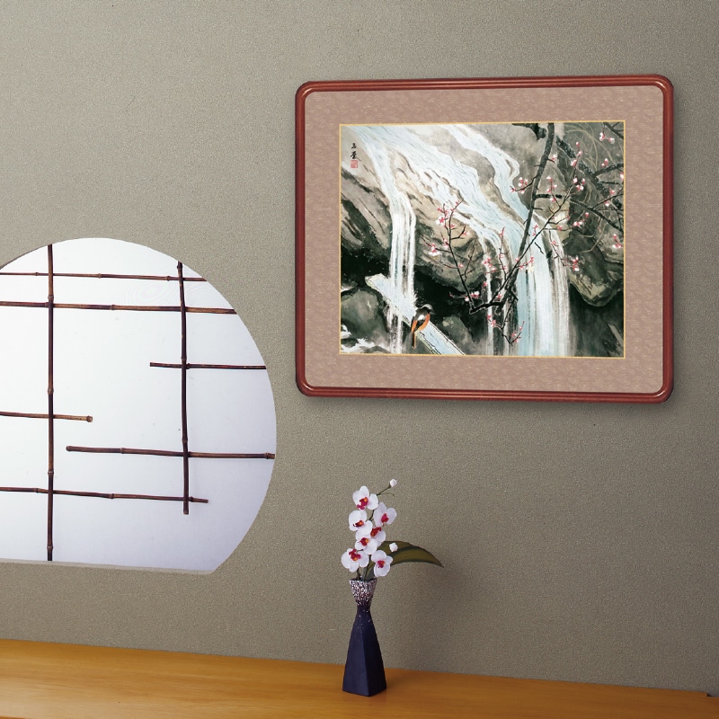 川合玉堂 作品 四季花鳥 薫風 夏 高級女桑縁額 : アートの友社 川合