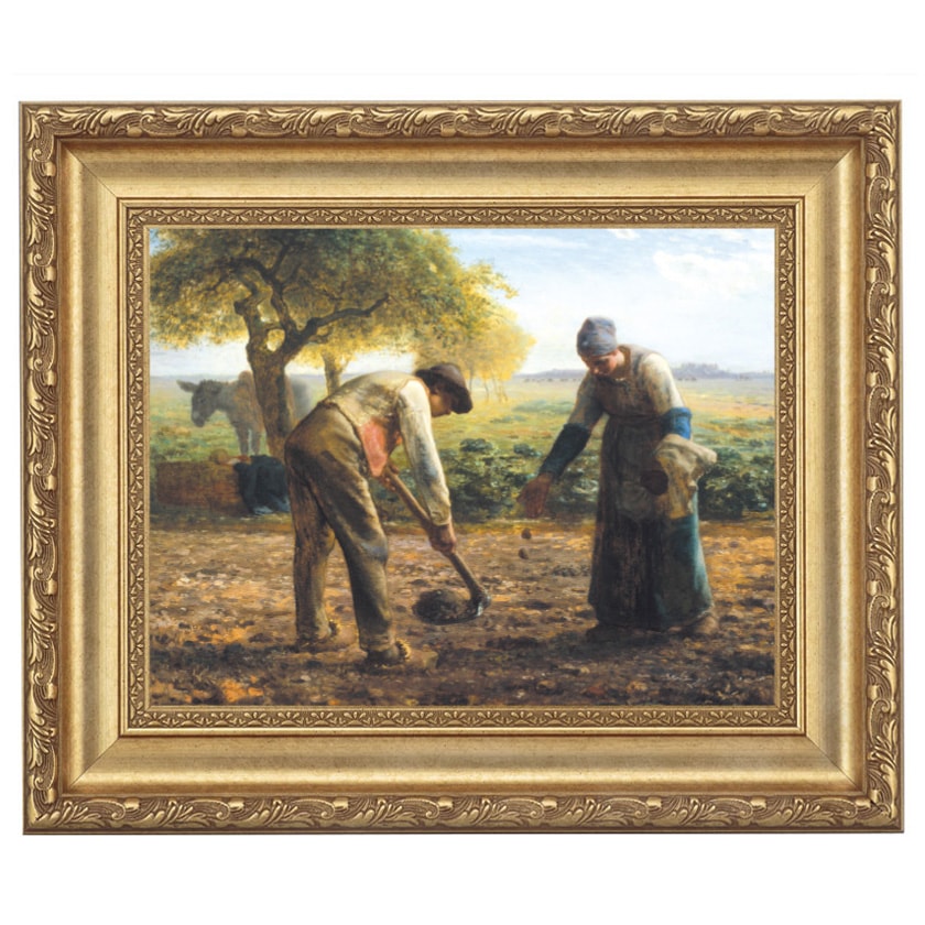 ミレー 「晩鐘」 4号 立体複製名画 【5％ポイント還元中】 : アートの