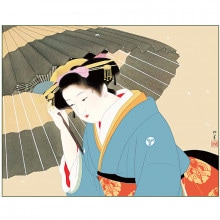 掛軸 「雪の村」 雪 冬 古物 中古 23.3.24-1 掛軸「雪の村」雪冬古物