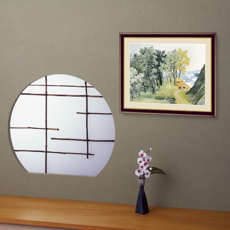 川合玉堂『雪中水車』冬 額 : アートの友社 川合玉堂『雪中水車』冬 額