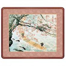 川合玉堂『清流紅葉』秋 額 : アートの友社 川合玉堂『清流紅葉』秋 額