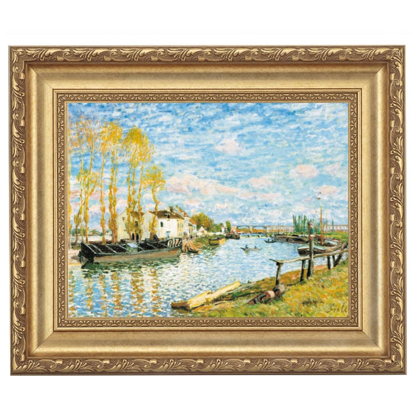 シスレー 「川のある風景」 4号 立体複製名画 【5％ポイント還元中