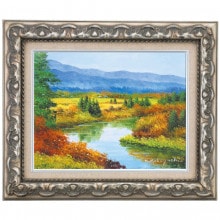 肉筆油彩画 「雪の兼六園」 小林 幸三 F6号 美術品 油絵 インテリア