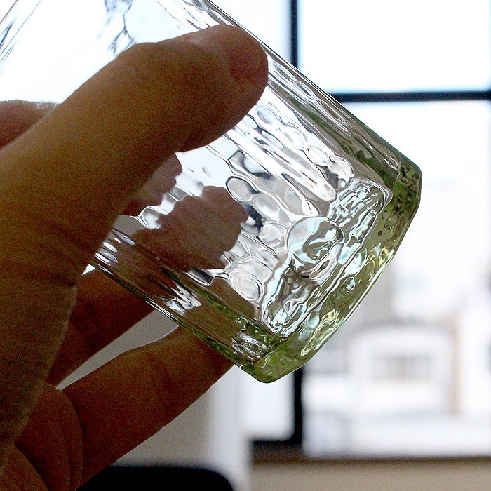 吹きガラス 水口智貴 いぐさガラス お冷グラス 口径5×高8cm [化粧箱付]