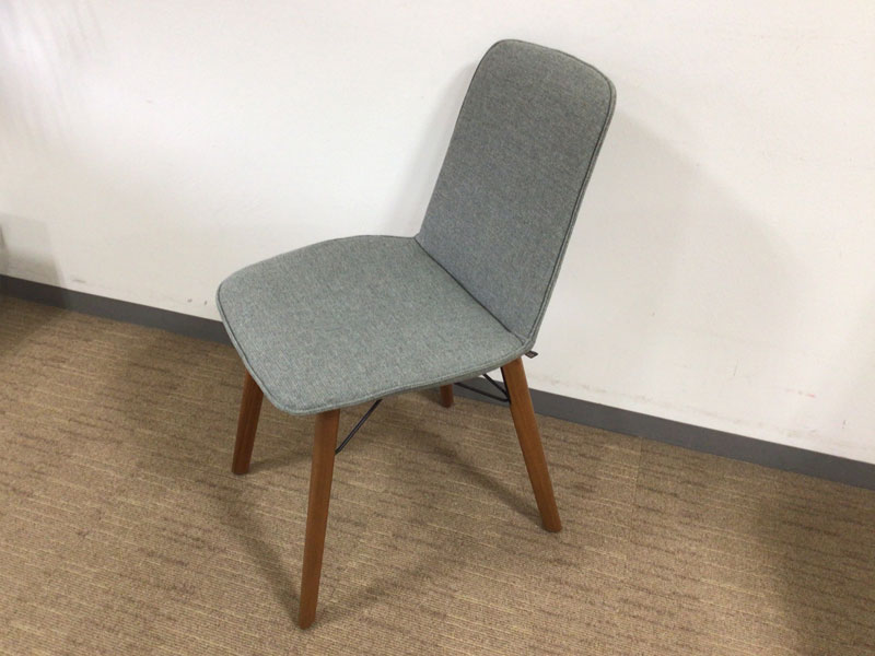 ダイニングチェア2脚セット「椅子616 布グリーングレー