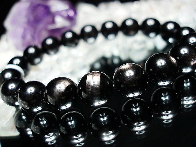 希少天然石4Aブラックムーンストーン約10ミリ数珠 | 石種別で探す