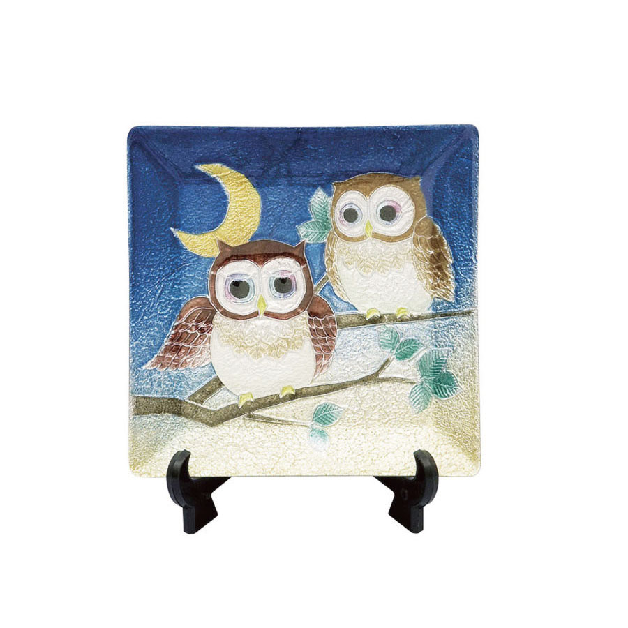 七宝焼き ふくろう 飾皿 44 ふくろう | 縁起物・浮世絵 | 伝統工芸品