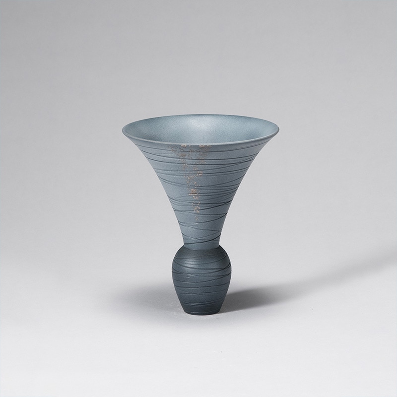 花器 清水焼1817 白灰 | 花器・花瓶,陶器,京焼/清水焼 | フラワー