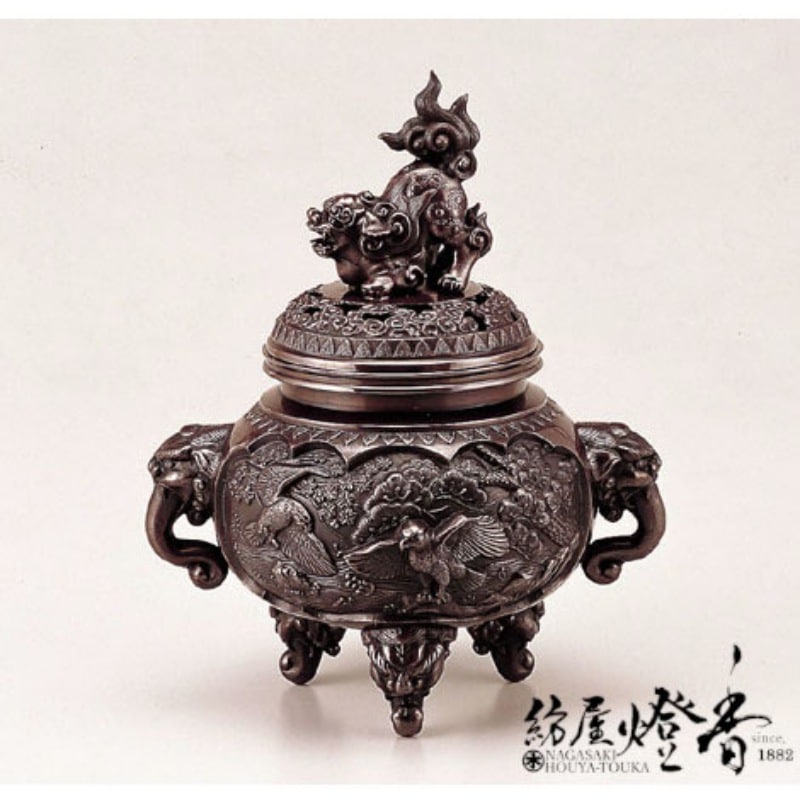 香炉/香器『高岡銅器【新特大花鳥/徳色香炉】銅製』竹中銅器 | 取扱い