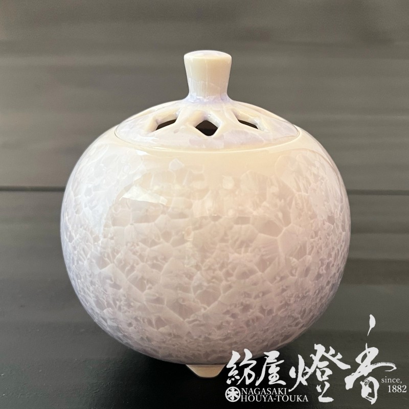 香器『香炉【京華釉・紫(きょうかゆう)-MURASAKI-】紙箱入[京焼