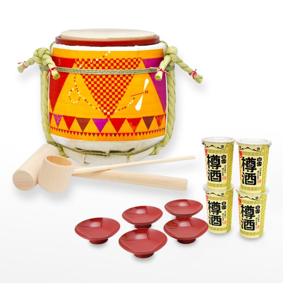 日本酒入り菰樽◇ミニ鏡開き樽酒セット ～日本の四季～秋『お祭りの秋