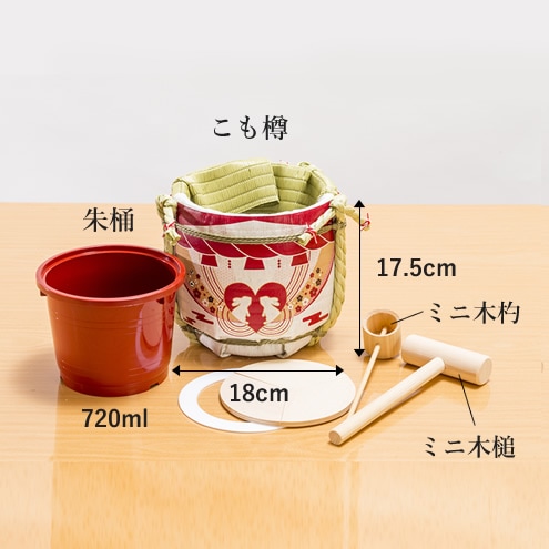 ミニ鏡開きセット◇ミニ鏡開きセット 古希｜明治創業菰樽専門店岸本吉