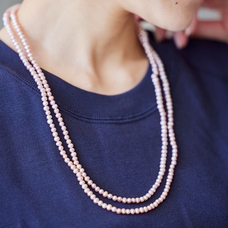 ベビーパール ロングパールネックレス 120-125cm 淡水パール