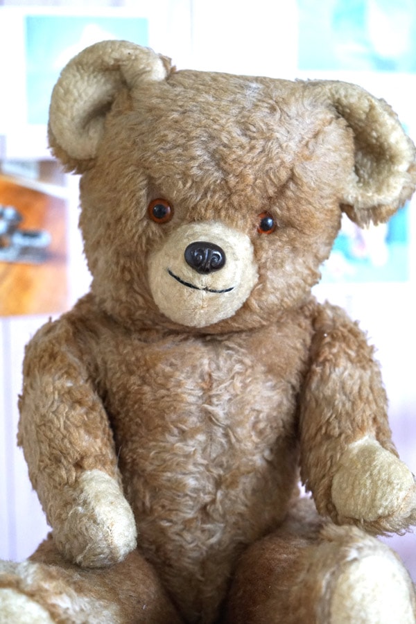 ヴィンテージフランスのブラウンのテディベア58cm 1960年代頃 gt-956の