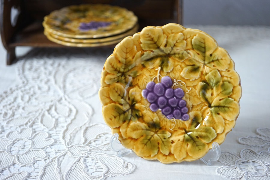 サルグミンヌSarreguminesvぶどうのバルボティーヌプレートW19.5cm