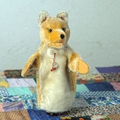 アンティークシュタイフのクッキー色のテディ―ベア33cm 1960年代頃gt