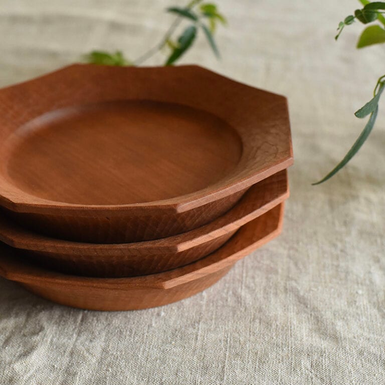 cogu 木のオクトゴナルオーバルプレート 19世紀 南フランス アプト焼 黄釉オクトゴナル オーバルプレート / APT