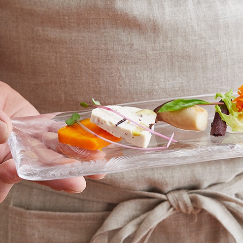 Sghr ロングアシエット：長方形プレート50cm&30cm2枚組箸置き3個 Sghr ロングアシエット：長方形プレート50cm&30cm2枚組 クリア - メルカリ