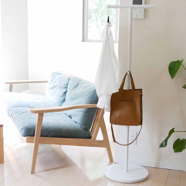 smart】ポールハンガー ホワイト｜玄関・ガーデニング用品,コート