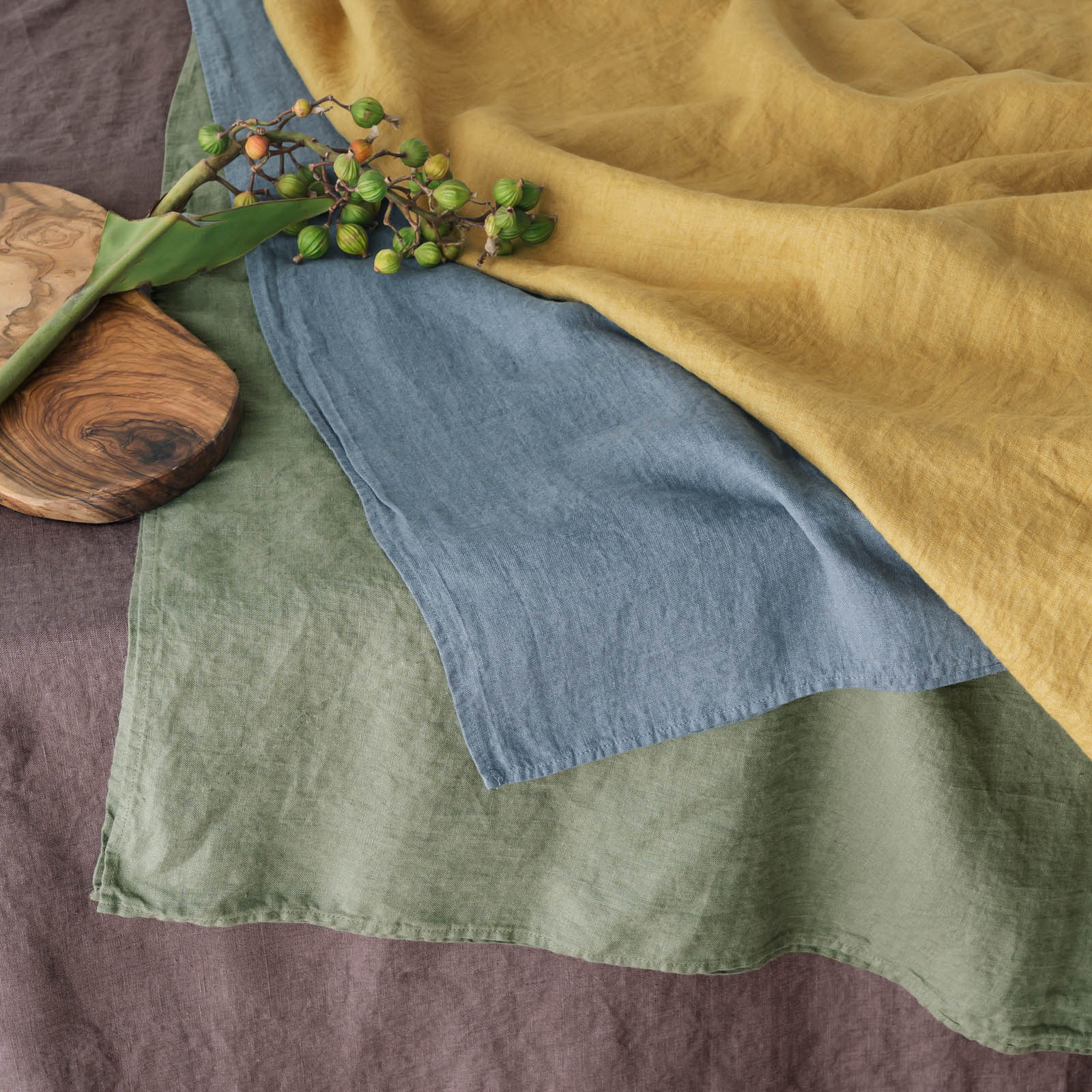 テーブルクロスL _ アンティークイエロー