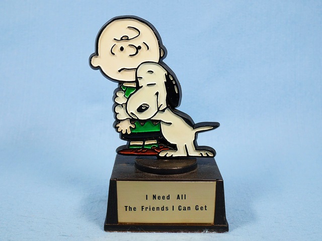 ビンテージ スヌーピー トロフィー 青台座 ビンテージ スヌーピー