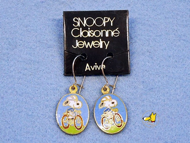 ビンテージ Aviva 1970～80's スヌーピー イヤリング サイクリング
