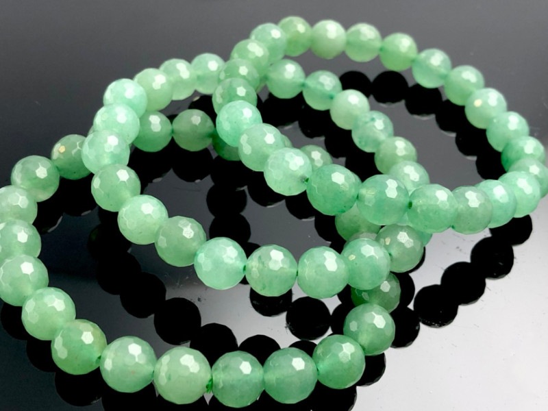 天然石ブレスレット/グリーンアベンチュリン（aventurine/砂金石）/128