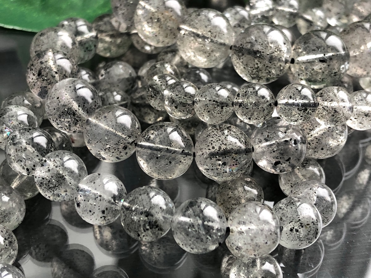 希少色☆天然石ブレスレット/ブラックスーパーセブン/約9mm/1本