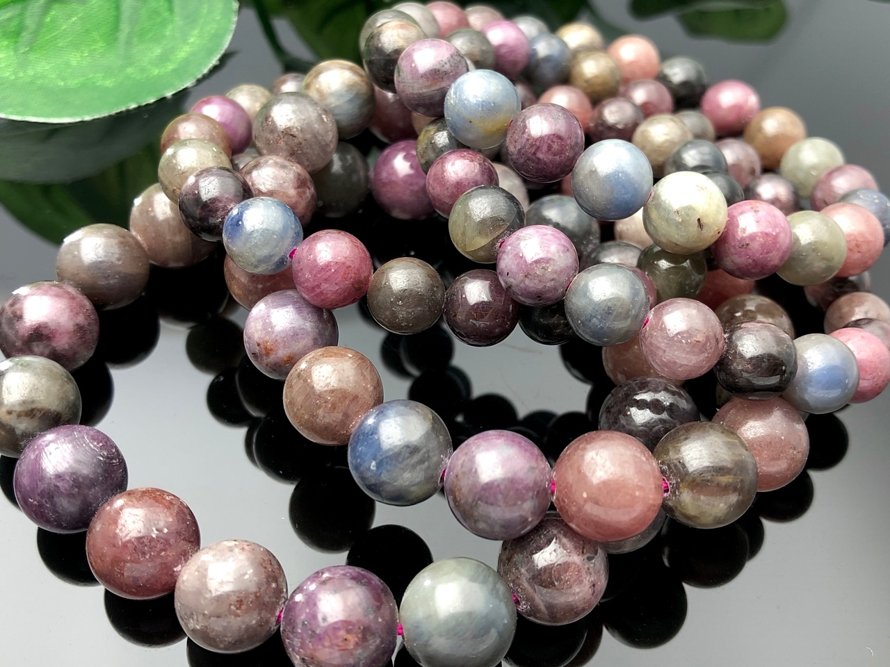 世界四大宝石☆天然石ブレスレット/マルチカラーサファイア(青玉/鋼石