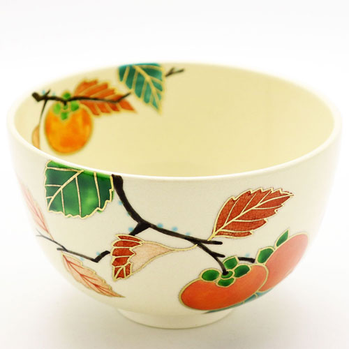 抹茶茶碗 柿 志峰 作 秋物の通販は【茶道具のみのる園】