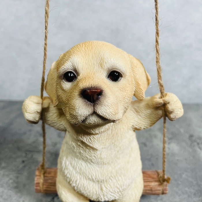 かわいい 犬 置物 高さ15cm ラブラドール・レトリバー woobia ウービア