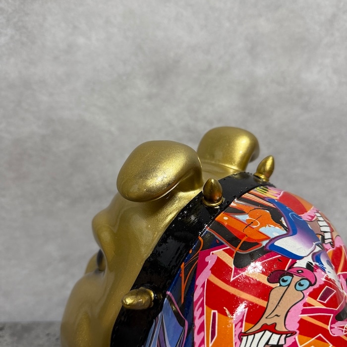 犬の置物 ポップアニマルC 高さ22cm 金色 縁起物 ゴールド かわいい