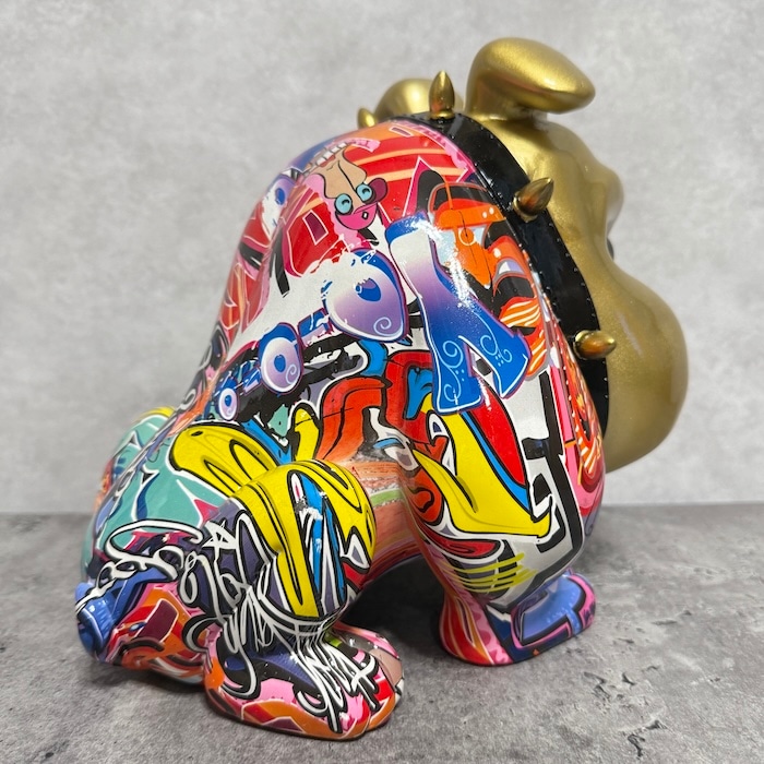 犬の置物 ポップアニマルC 高さ22cm 金色 縁起物 ゴールド かわいい