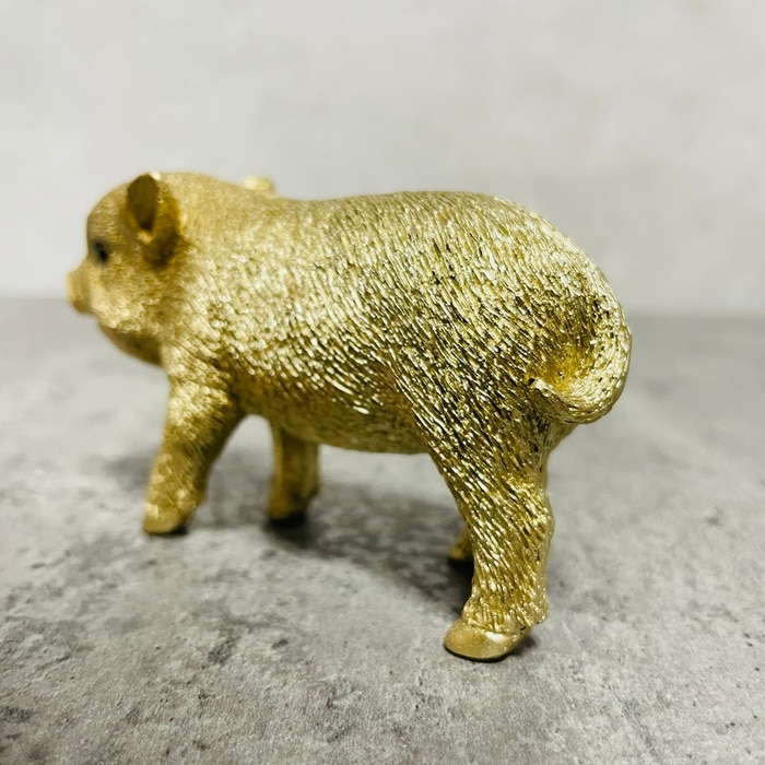 かわいい 置物 金の豚 ミニ ゴールデンピッグ woobia ウービア 面白い