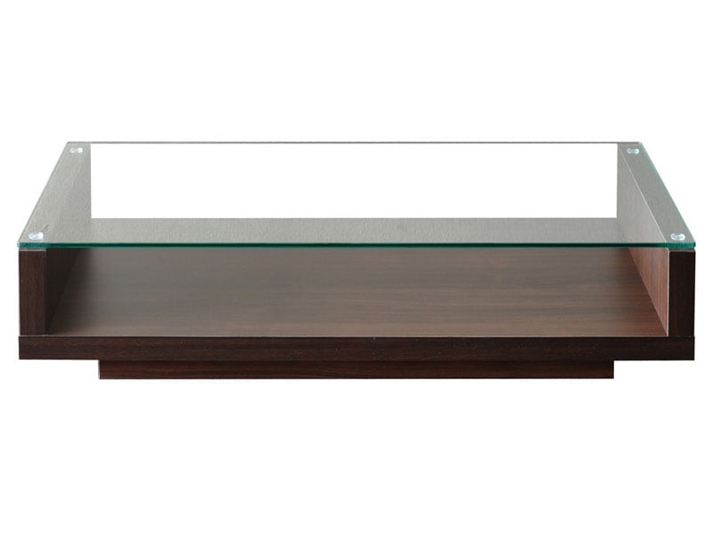 ガラス天板のシンプルモダンなセンターテーブル｜幅90cm | インテリア